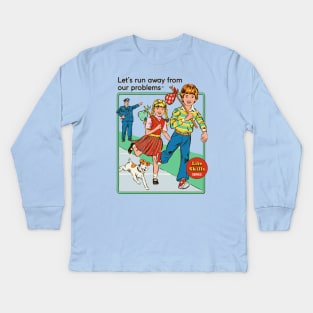 Let's Run Away Kids Long Sleeve T-Shirt